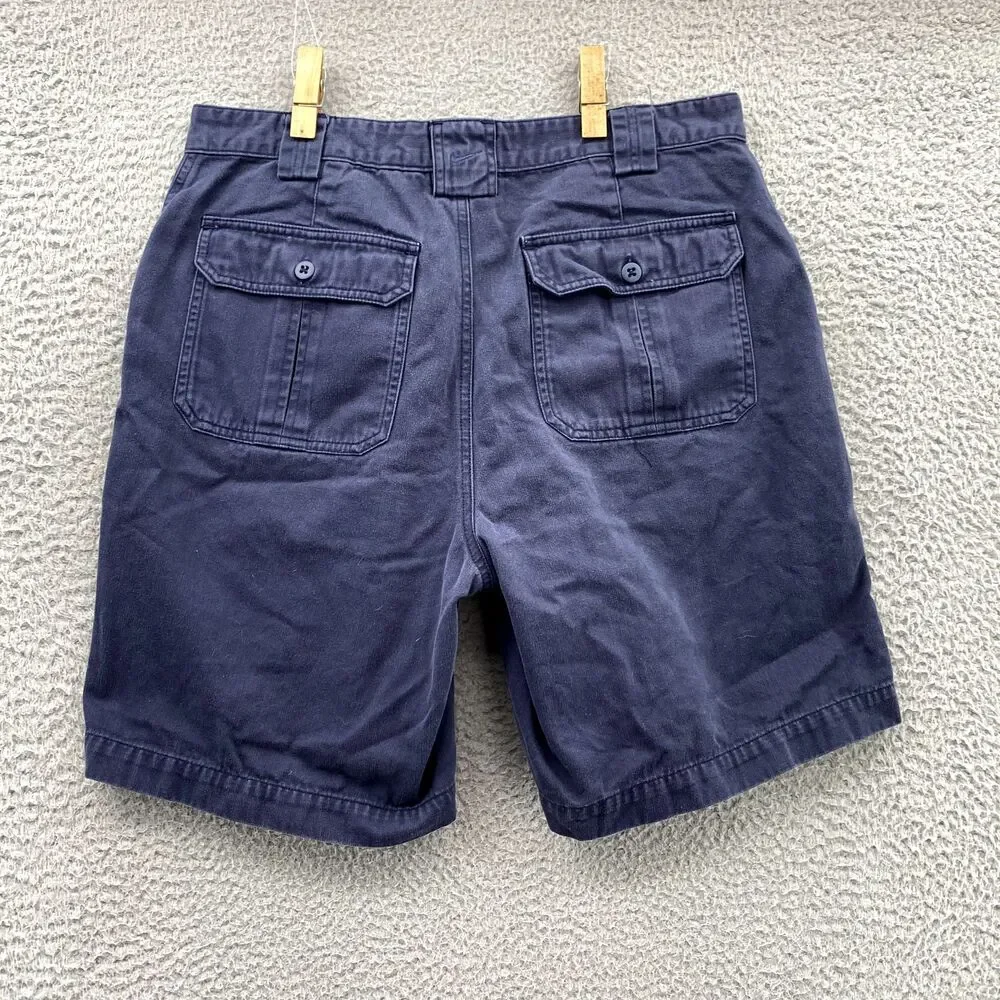Nike Golf Shorts 32 x 8* Navy Canvas Front Pocket Classic 90's Performance Men's